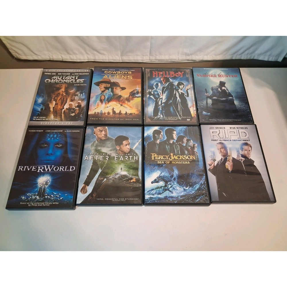Fantasy Movies Lot Of 8 Dvds Various Titles...Hellboy, Cowboys & Aliens, Etc